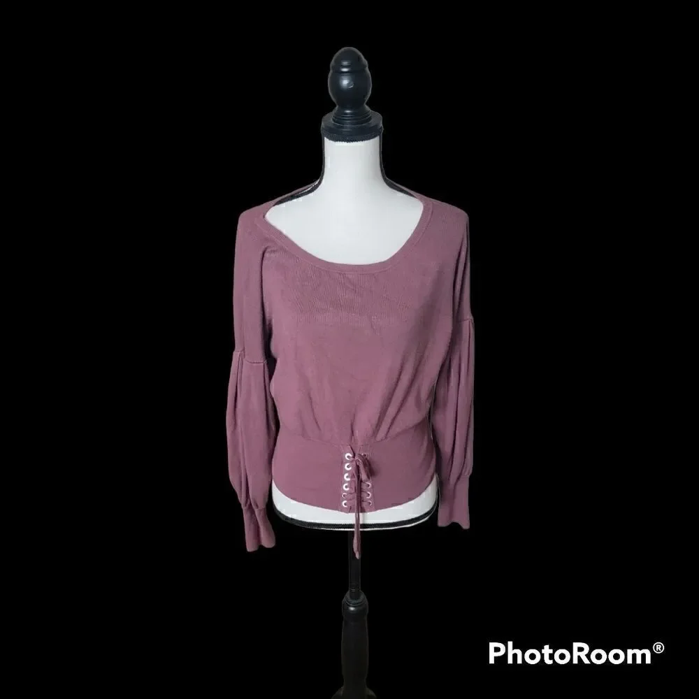 Express Corset Style Sweater with Bishop Sleeves. NWOT. Size S.